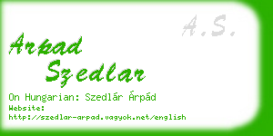 arpad szedlar business card